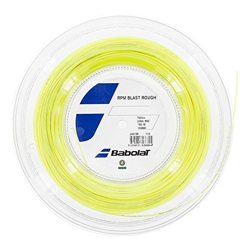 【中古】【未当て嵌める・未開封品】バボラ(Babolat) 硬式庭球 より糸 RPMブラジャー同盟罷工 気が大きい 125/130 (200m渦状文) BA243136 黄色 130