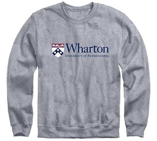 【中古】【未使用・未開封品】University of Pennsylvaniaスウェットシャツby Ivysport???Whartonロゴ、コットン80?%ポリエステル20?%、ヘザーグレー、クルーネックスウ