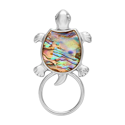 【中古】【未当て嵌める・未開封品】MANZHEN Gold Sea Turtle Natural Abalone Shell Magnet Clip Magnetic Eyeglass Holder Brooch Jewelry