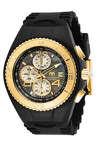 【中古】【未当て嵌める・未開封品】TechnoMarine Men \u0027s \u0027 Cruise \u0027 Quartzステンレス鋼スチール写真and Silicone Casual Watch, Color : Black (Model : tm-115352?) 靴-その他