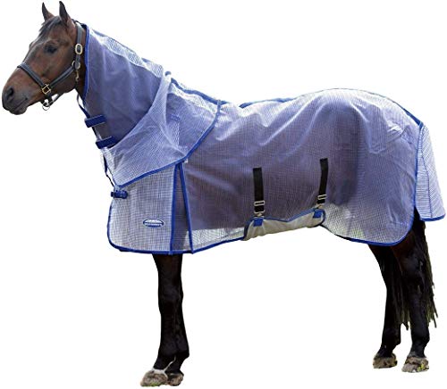 【中古】【未使用・未開封品】Weatherbeeta comfitec Ripshield Plus Detach aネックフライシートホワイト/ブルー 75 クリア 804899