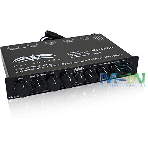 【中古】【未使用・未開封品】Wet Sounds 4バンドEQ 3ゾーンコントロール付き トークバックマイクとAUX入力