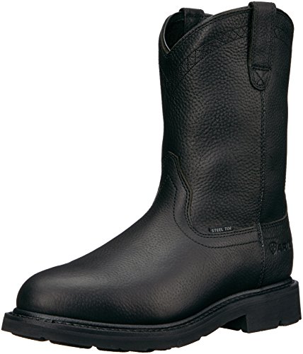【中古】【未当て嵌める・未開封品】ARIAT メンズ シエラスチールトゥ 細工物ブーツ, Black, 9 Wide
