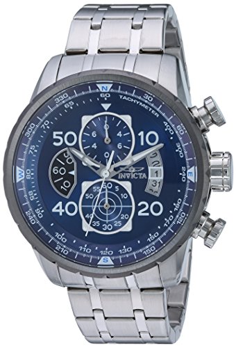 【中古】【未使用・未開封品】Invicta Men 's ' Aviator ' QuartzステンレススチールCasual Watch , Color : silver-toned (モデル: 22970?)
