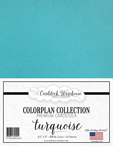 【中古】【未使用・未開封品】Colorplan ターコイズブルーカードストック用紙 - 25 X 25インチ プレミアムマット 100ポンド 厚手 - Cardstock Warehouse