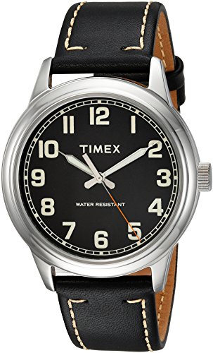 【中古】【未当て嵌める・未開封品】Timex メンズウオッチ New England続きもの Black/Silver-Tone