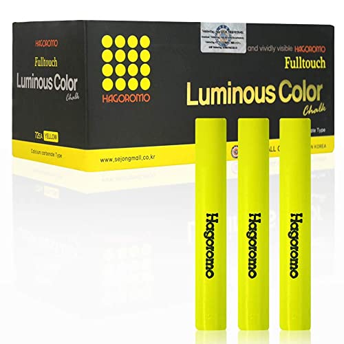 【中古】【未使用・未開封品】[羽衣]HAGOROMO フルタッチ蛍光チョーク黄色72本入 (Fulltouch Luminous Yellow Chalk 72pcs) [並行輸入品]