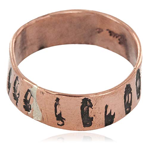 【中古】【未当て嵌める・未開封品】$ 80受け売りタグハンドメイドAuthentic Made byロバート・Little Feather Navajo Native American如何にもな銅輪っか