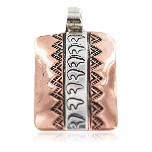 【中古】【未使用・未開封品】Rare $ 300小売タグNavajoシルバーAuthentic BearハンドメイドMade by Charlene Little Pure Copper Native Americanネックレス