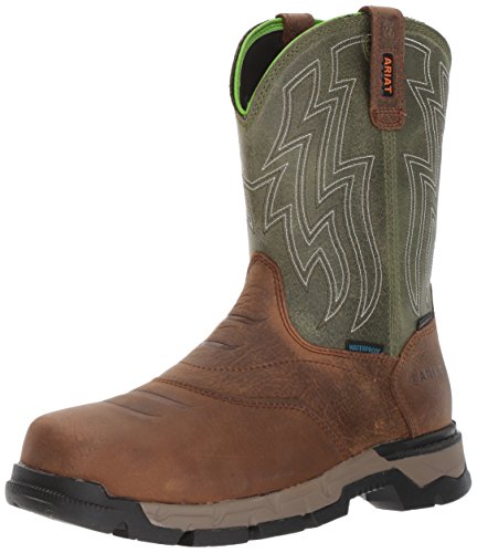 【中古】【未当てはめる・未開封品】ARIAT メンズ Rebar Western H2o コンポジットトウ 細工物ブーツ US 大いさ: 9.5 色合い: 赤銅色