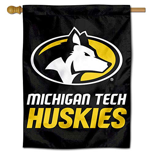 【中古】【未使用・未開封品】College Flags & Banners Co. MTU ハスキーズ 両面ハウスフラッグ