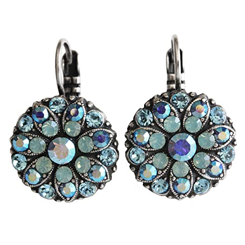 【中古】【未使用・未開封品】Mariana シルバートーン フラワー ブロッサム クリスタル イヤリング アクア パシフィック ブルー 1029 26770