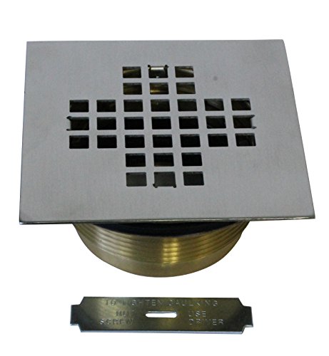 【中古】【未使用・未開封品】Westbrass D206BS 2インチ 真鍮シャワー排水口、4-1/4インチ。 正方形カバー。 D206BS-07 1｜AJIMURA-SHOP