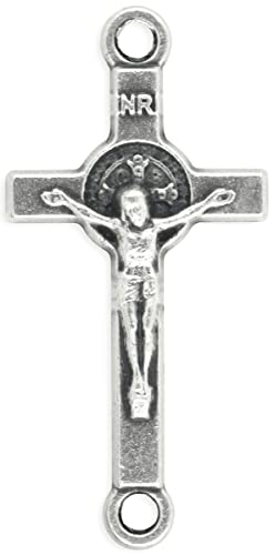 【中古】【未当て嵌める・未開封品】Lot of 12???ベネディクトゥスCrucifix Our Fatherビーズ???Approx 1?\"???Made インチ Italy"