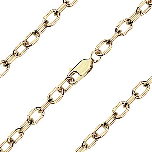 【中古】【未使用・未開封品】Bonyak Jewelry 27インチ金メッキ オープンケーブルチェーン