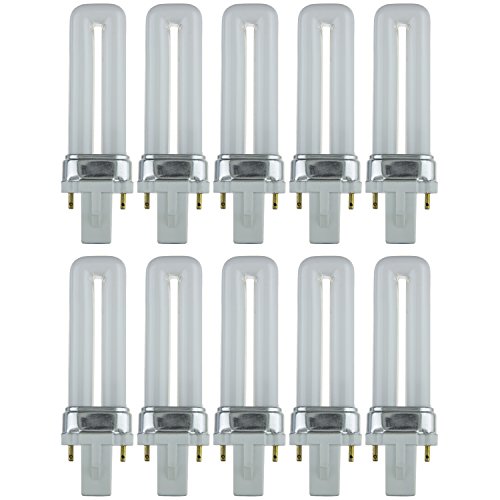 【中古】【未使用・未開封品】Sunlite PL5/SP27K/10PK 2ピン 蛍光灯 5W 2700K 温白色 U型 PL CFLツインチューブ プラグイン電球 G23口金 (10個パック)|AJIMURA-SHOP