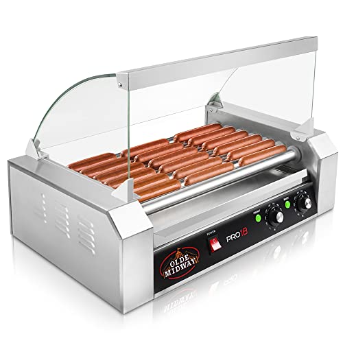 【中古】【未当て嵌める・未開封品】Olde Midway ROLL-PRO18-CVR Grill Cooker Machine, 24.3 x 17.2 x 12.8 inches, white