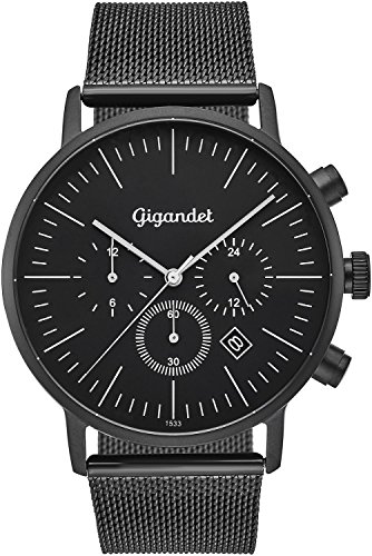 【中古】【未当て嵌める・未開封品】Gigandet Men \u0027s Quartz Watch Minimalism III DualTimeアナログステンレススチールブラックg22???007