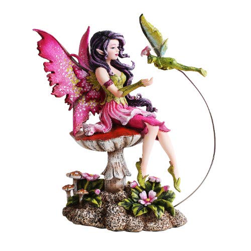【中古】【未使用・未開封品】Romantic True Gentleman fairy Collectible Decorative Statue 6.5h Amyブラウン