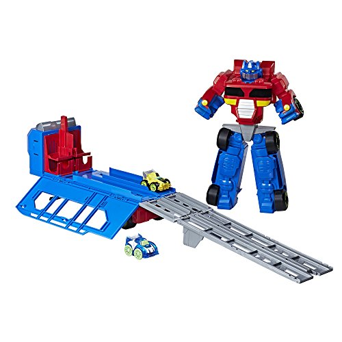 【中古】【未使用・未開封品】Playskool Heroes トランスフォーマー レスキューボット フリップレーサー オプティマスプライム レーストラックトレーラー