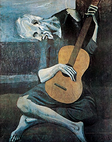 【中古】【未使用・未開封品】Old Guitarist by Pablo Picasso???アートプリント/ポスター11?x 14インチ｜AJIMURA-SHOP