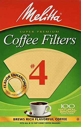 【中古】【未使用・未開封品】No 4円錐ナチュラルブラウン用紙コーヒーフィルタ