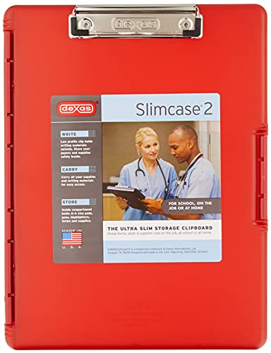 【中古】【未使用・未開封品】Dexas スリムケース 2 収納クリップボード サイドオープニング ストロベリー 3517-J101｜AJIMURA-SHOP