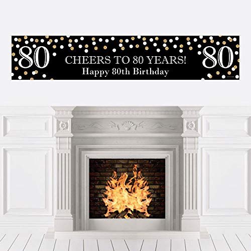【中古】【未使用・未開封品】Adult 80th Birthday - Gold - Birthday Party Decorations Party Banner｜AJIMURA-SHOP