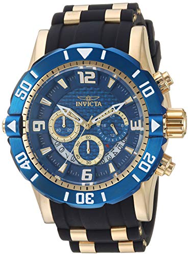 【中古】【未使用・未開封品】Invicta 23704男性用プロダイバーブルーダイヤルイエロースチール&ブラックポリウレタンストラップ クロノグラフ ダイブウォッチ｜AJIMURA-SHOP