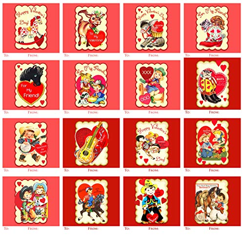 【中古】【未使用・未開封品】ビンテージカウボーイテーマValentine 's Day Cards ( 26?Included )