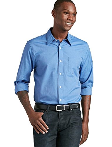 【中古】【未当て嵌める・未開封品】Lucky Brand - Men\u0027s - Classic Fit Blue Cotton Pocket Dress Shirt (Large)