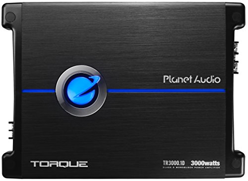 【中古】【未使用・未開封品】Planet Audio TR5000.1D Torque 5000ワット, 1 Ohm Stable Class D Monoblock 車アンプ with リモートサブウーファーコントロール (3000 Watt Mo画像