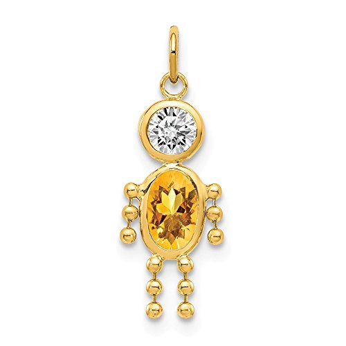 【中古】【未当て嵌める・未開封品】Jewels By Lux 14K 黄色ゴールド 11月 御坊っちゃん 誕生石引きつける