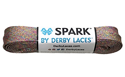 【中古】【未当て嵌める・未開封品】(108 Inch / 274 珊) - Rainbow Mirage SPARK Skate Lace - Derby Laces for Roller Derby, Hockey and Ice Skates, and Boots その他-靴