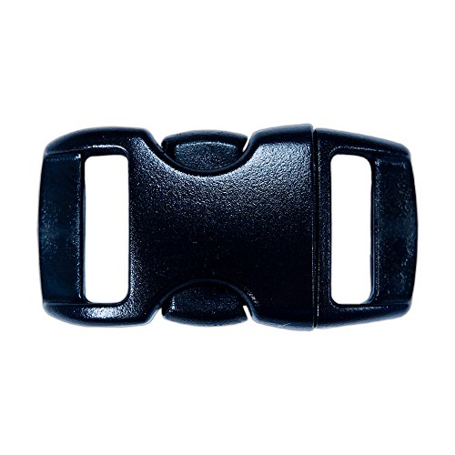 【中古】【未使用・未開封品】(1000, Black) - Bulk Quantity - 1cm Contoured Quick Side Release Plastic Buckle Snap Clasp Available in Various Colours and Quantities
