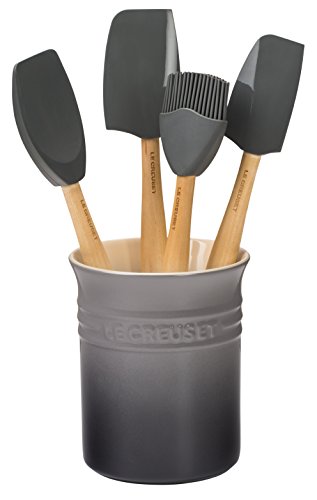 【中古】【未使用・未開封品】(ル・クルーゼ) Le Creuset アメリカクラフトシリーズ 容器付き調理道具5点セット カリビアン 607063-JS450-7F