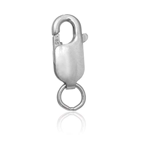 【中古】【未当て嵌める・未開封品】JewelStop 14K白いことゴールド ロブスタークロウクラスプロック - 10粍