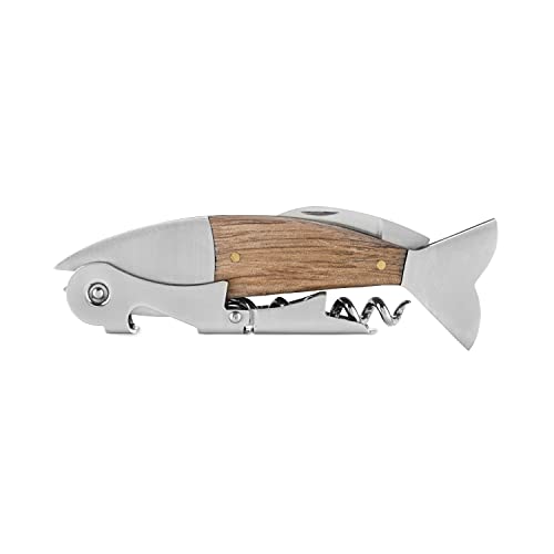 【中古】【未使用・未開封品】Foster & Rye 木製&ステンレススチール 魚コルクスクリュー ワンサイズ マルチカラー