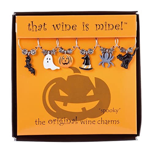【中古】【未使用・未開封品】Wine Things Unlimited WT-1623P Spooky Wine Charms, Multicolor