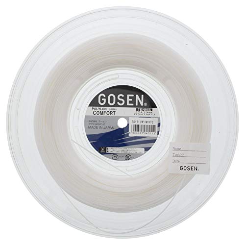 【中古】【未当て嵌める・未開封品】GOSEN ポリロンコンフォート 17 白いこと 722フート 口さかしいな肌ざわりと耐久性 ポリエステルテニスストリング