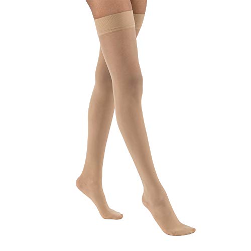 【中古】【未使用・未開封品】Jobst 122313 Ultrasheer Thigh Highs 20-30 mmHg Firm with Silicone Dot Top Band - Size & Color- Natural Medium
