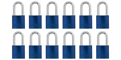【中古】【未当て嵌める・未開封品】ABUS 72/40 軽銀 安全性のある南京錠 青み 同一鍵 - 長々しいシャックル(1-1/2in) - 12個容器に並べる