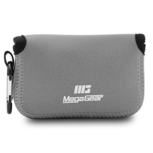 【中古】【未使用・未開封品】MegaGear Panasonic Lumix DMC-LX10 超軽量ネオプレンカメラケース カラビナ付き グレー MG1030