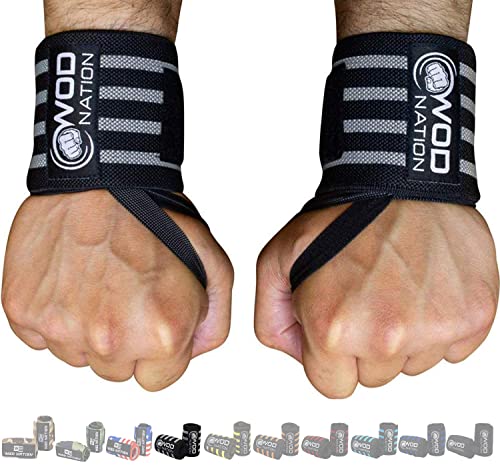 【中古】【未当て嵌める・未開封品】WOD Nation 商品目録一回り - 手関節サポートブレース 12 in/18 in/24 in - メンズ \u0026 レディース - 筋力形づくる/重量挙げ/パワーリ
