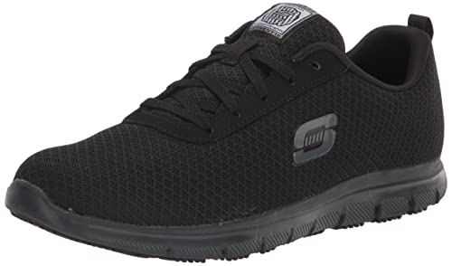【中古】【未使用・未開封品】Skechers レディース Ghenter Bronaugh フードサービスシューズ, ブラック, 24.5