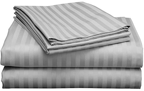 【中古】【未使用・未開封品】laxlinen-100?%エジプトコットン4ピースベッドシートセット( + 15インチ) Extra Deepポケット Twin XL グレー｜AJIMURA-SHOP