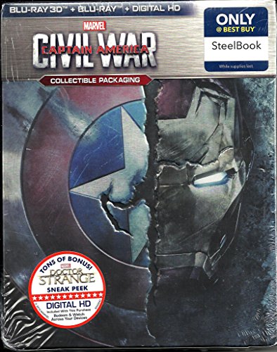 【中古】【未使用・未開封品】Civil War 3D Blu Ray Exclusive Limited Edition Steelbook (Blu Ray 3D + Blu Ray + Digital HD)