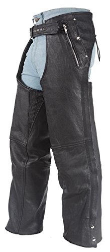 【中古】【未使用・未開封品】レザーバイクチャップスwith Removable Liner MD-Thigh-22'' ブラック C334-04-CHAPS-DL-MD｜AJIMURA-SHOP
