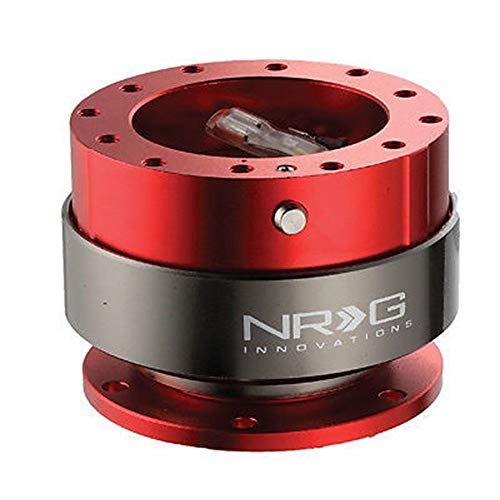 【中古】【未当てはめる・未開封品】NRG ステアリング銀輪 クイックリリースキット Gen 2.0 赤いこと SRK-200RD ユニバーサル