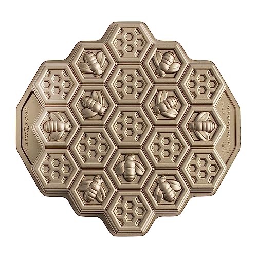 【中古】【未当て嵌める・未開封品】Nordic Ware Honeycomb Pull Apart Dessert Pan, Gold